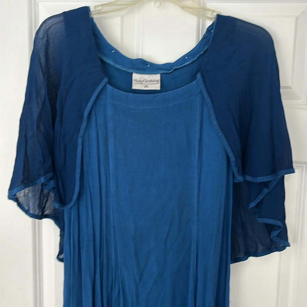 Holy Clothing Juliette Maxi Dress in Blue Divine (Med Tall) - Picture 4 of 6